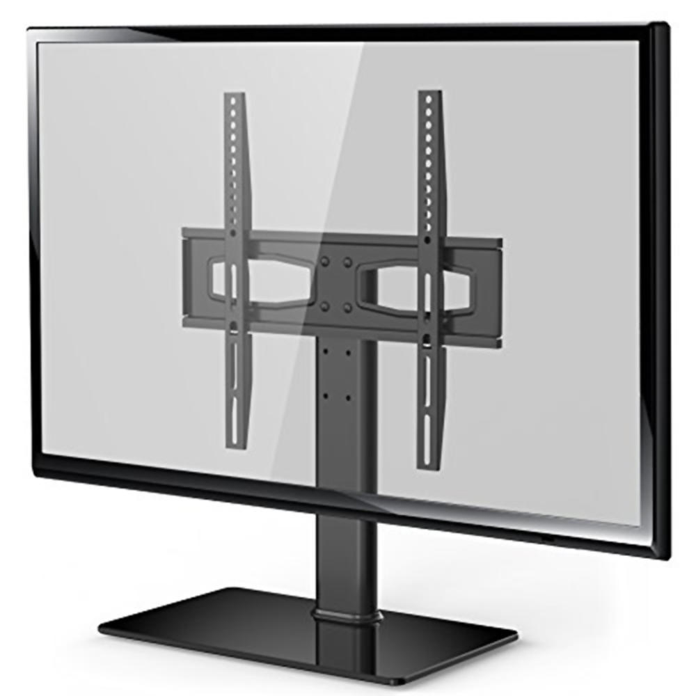 Fitueyes TT104201GB Universal Table Top Flat Screen TV Stand Black