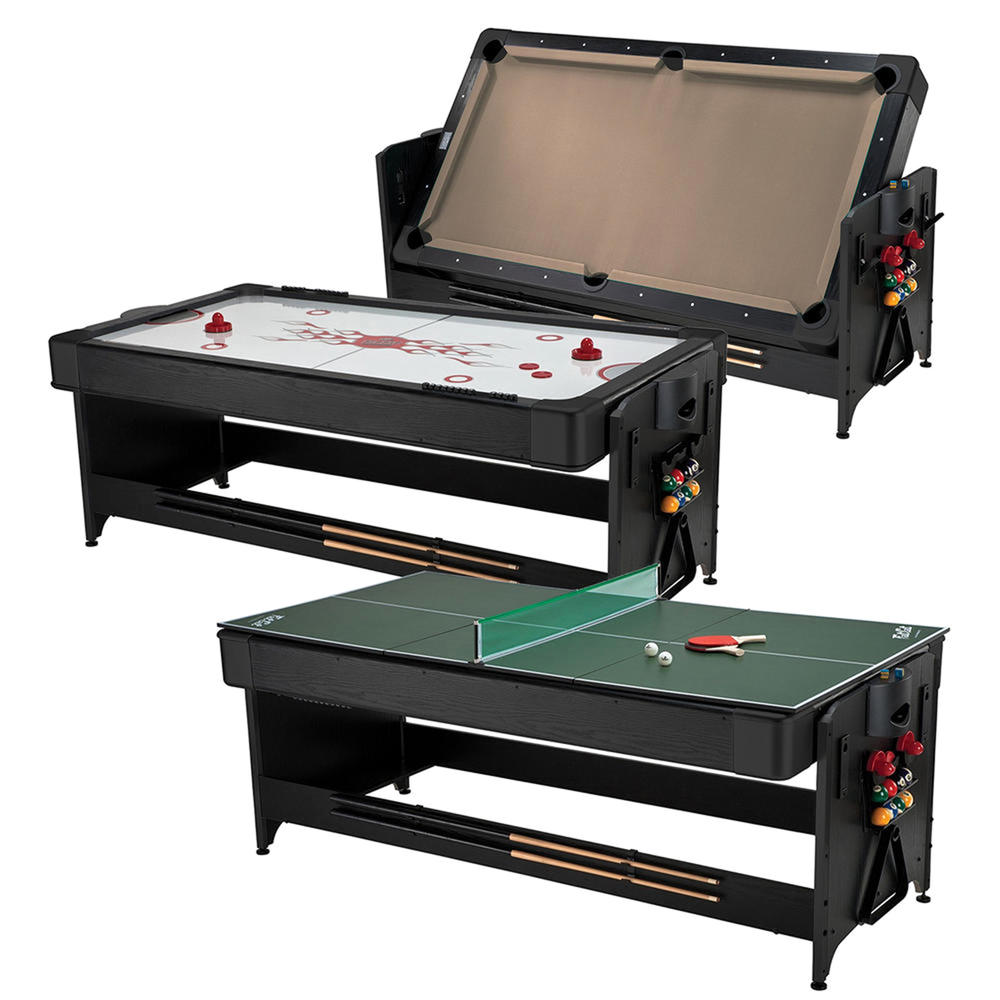 GLD Fat Cat Pockey 3-in-1 Air Hockey, Billiards and Table Tennis Table