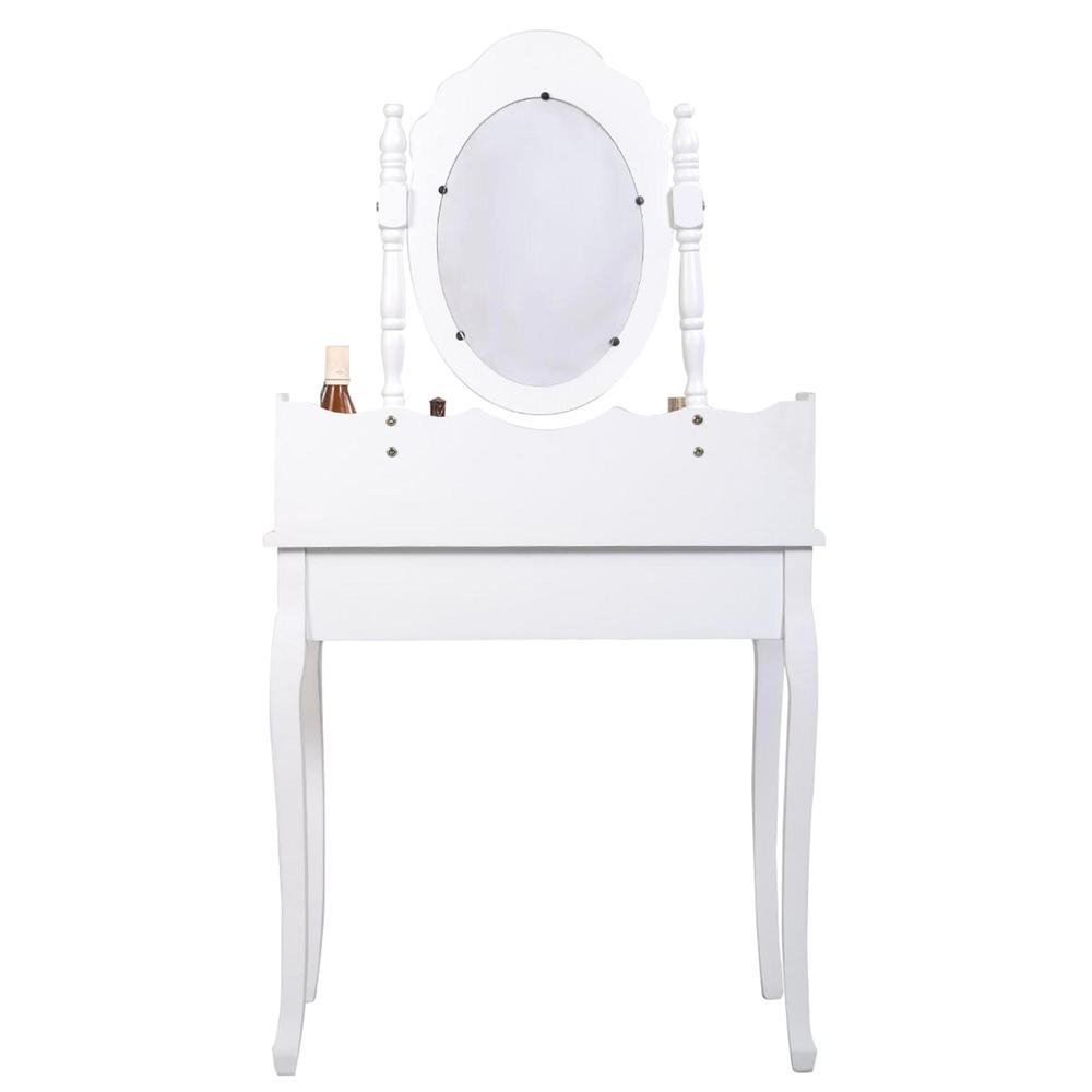 Goplus Vanity Dressing Table Set with Stool - White