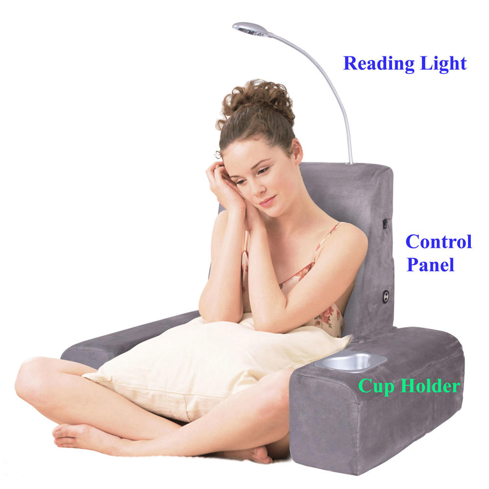 Carepeutic Backrest Bed Lounger with Heated Shiatsu Massage and Reading Light