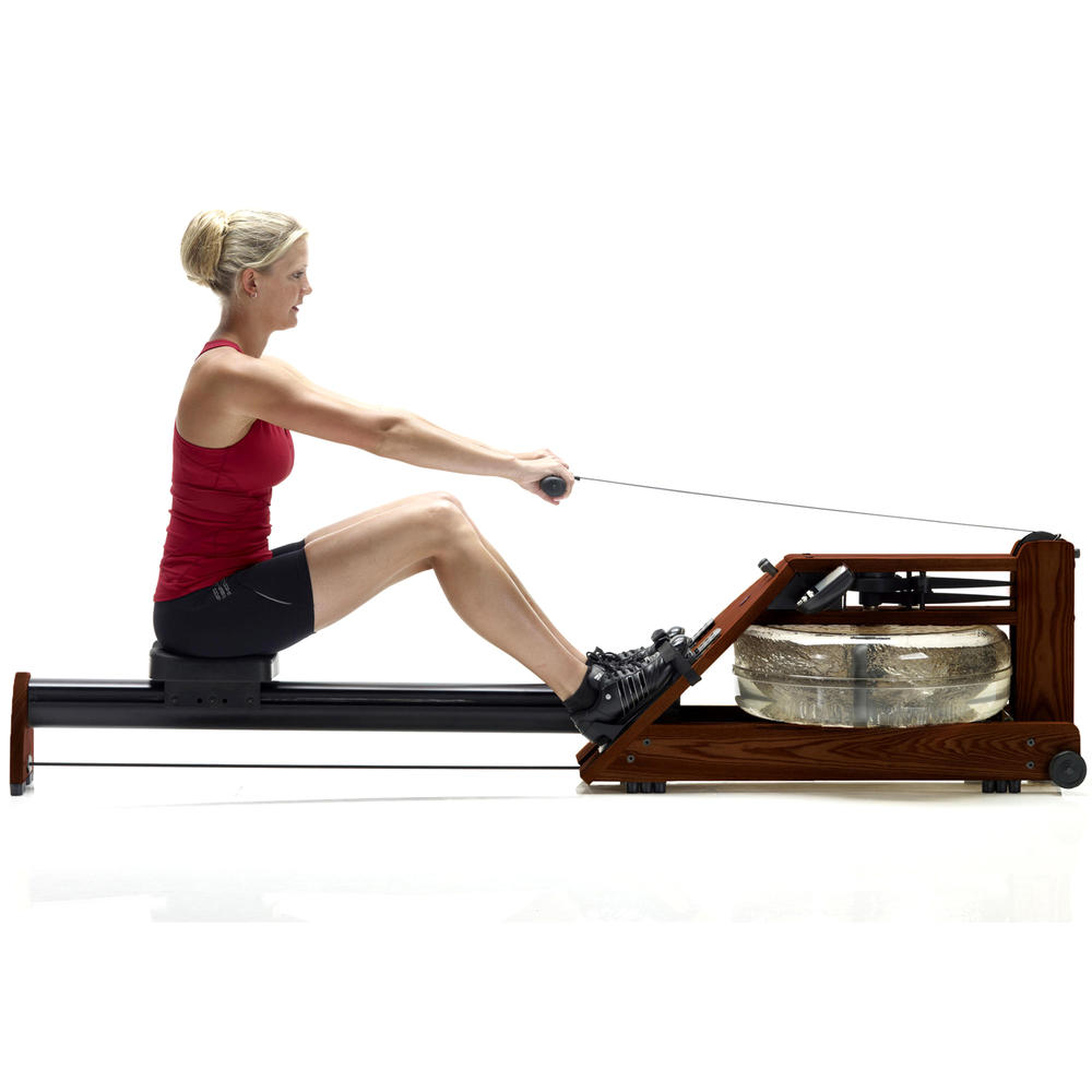WaterRower 141S4Rose Rower Exercise Machine with Self-Regulating Resistance