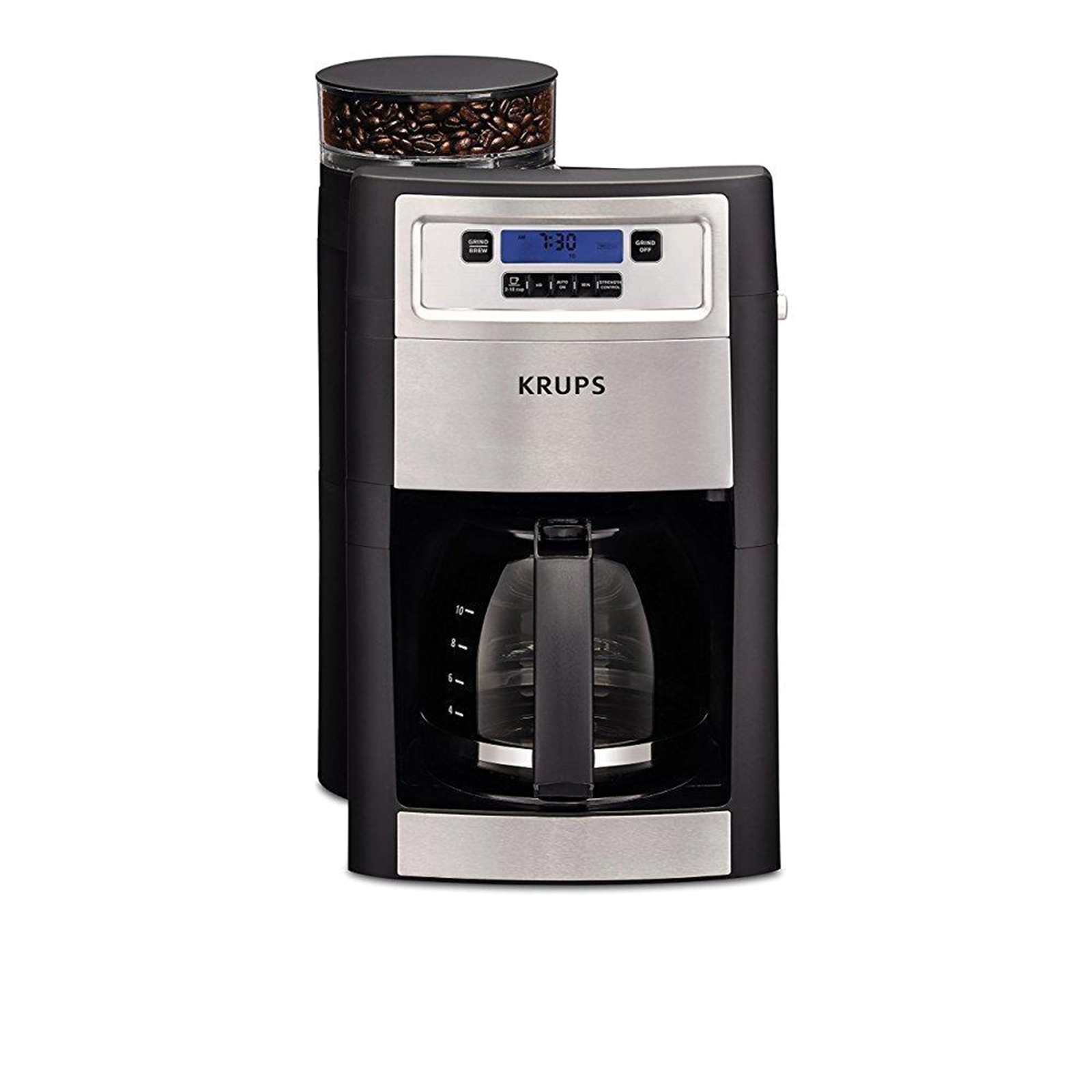 KRUPS Essential 12 Cup Drip Coffee Maker, Digital Programmable Brewer with  Auto-Start & Keep Warm