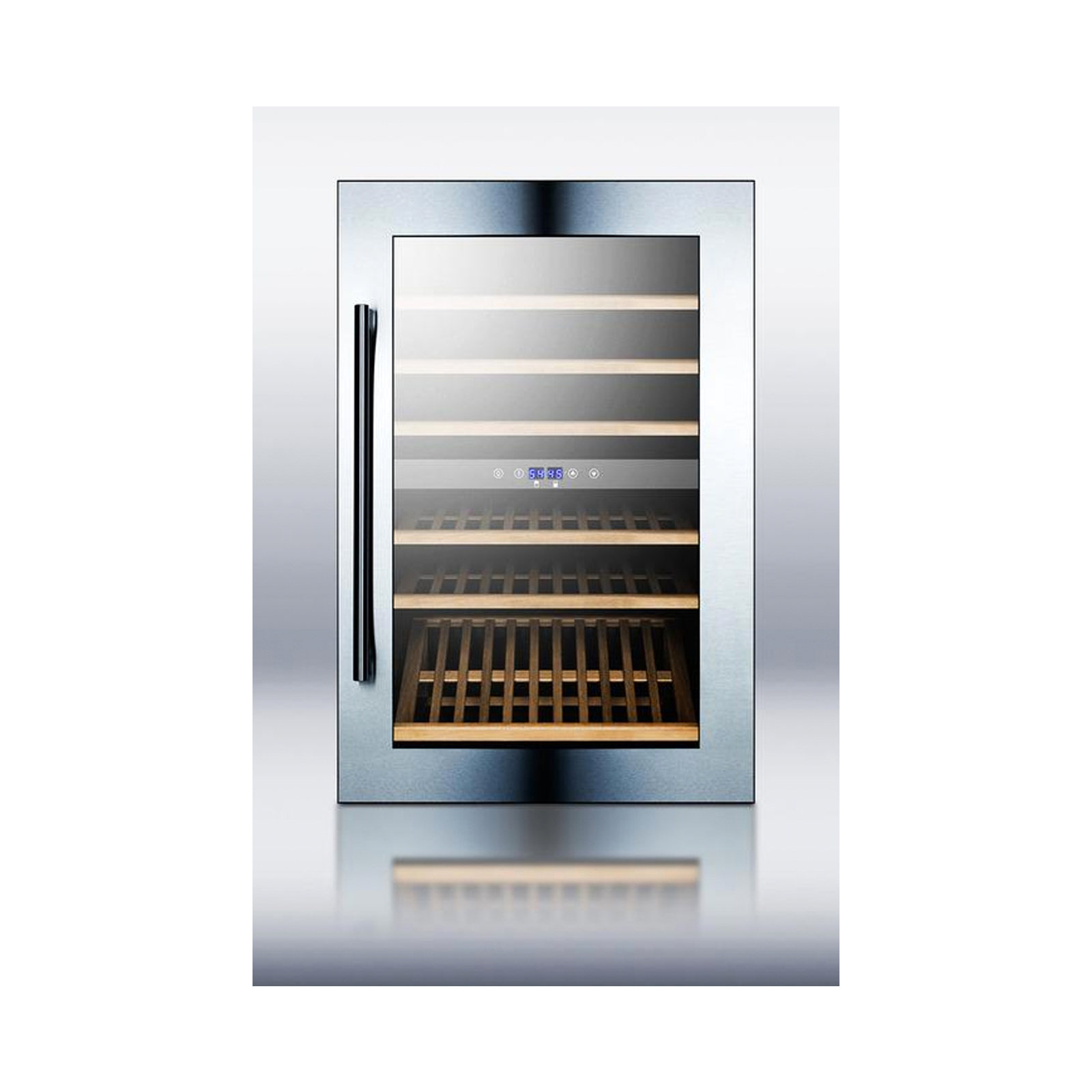 Summit Appliance VC60D Built In Dual Zone Wine Cooler Stainless Steel
