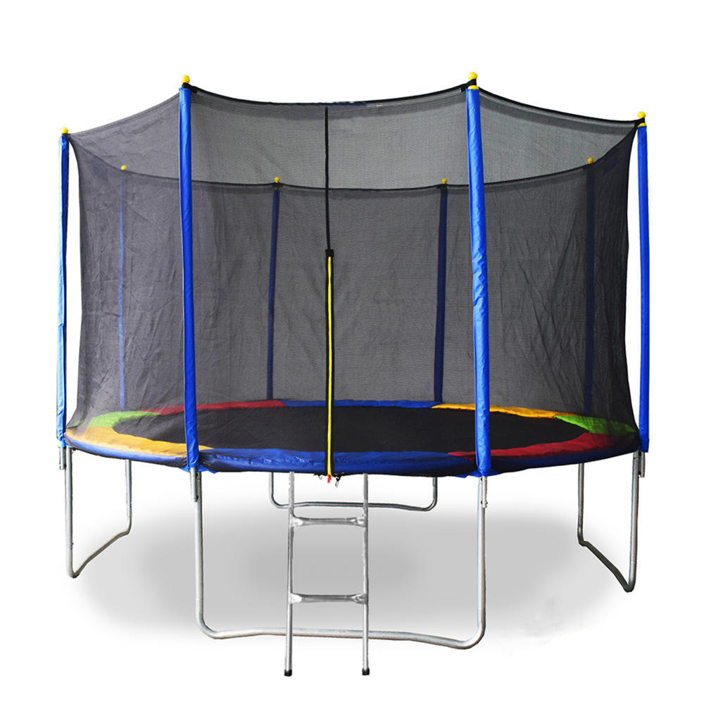 Clevr 12' Outdoor PVC Trampoline with Ladder