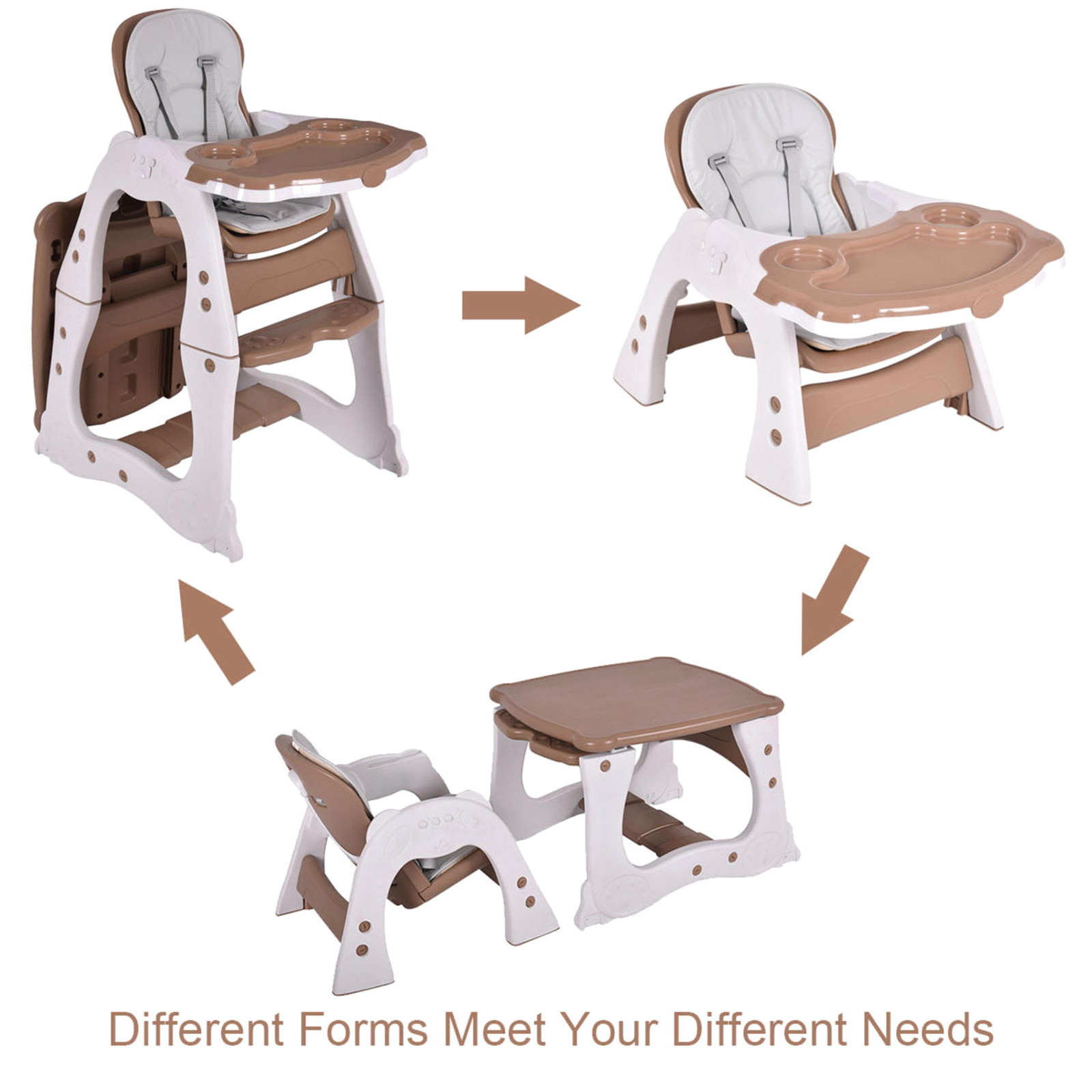 Costway 3-in-1 Play Table Seat Baby 