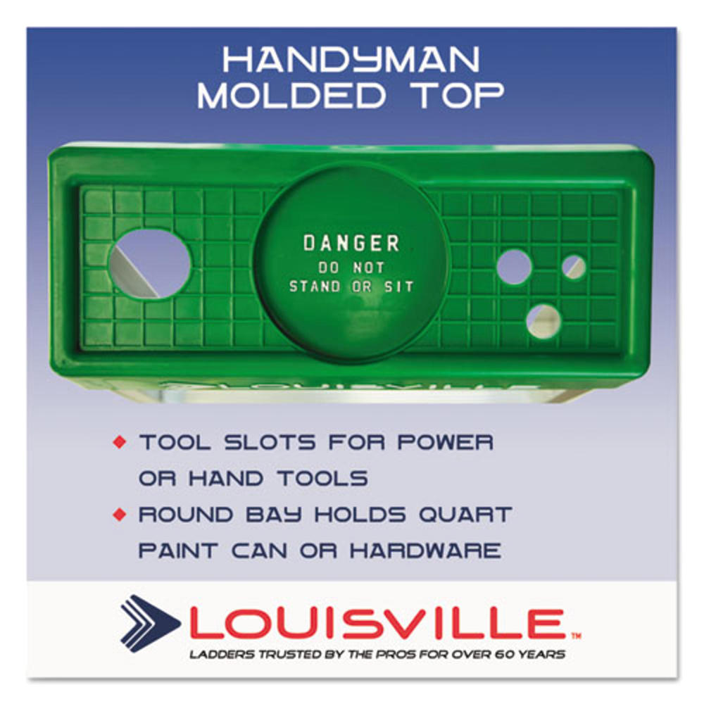 Louisville 8’ Folding Aluminum Step Ladder - Green