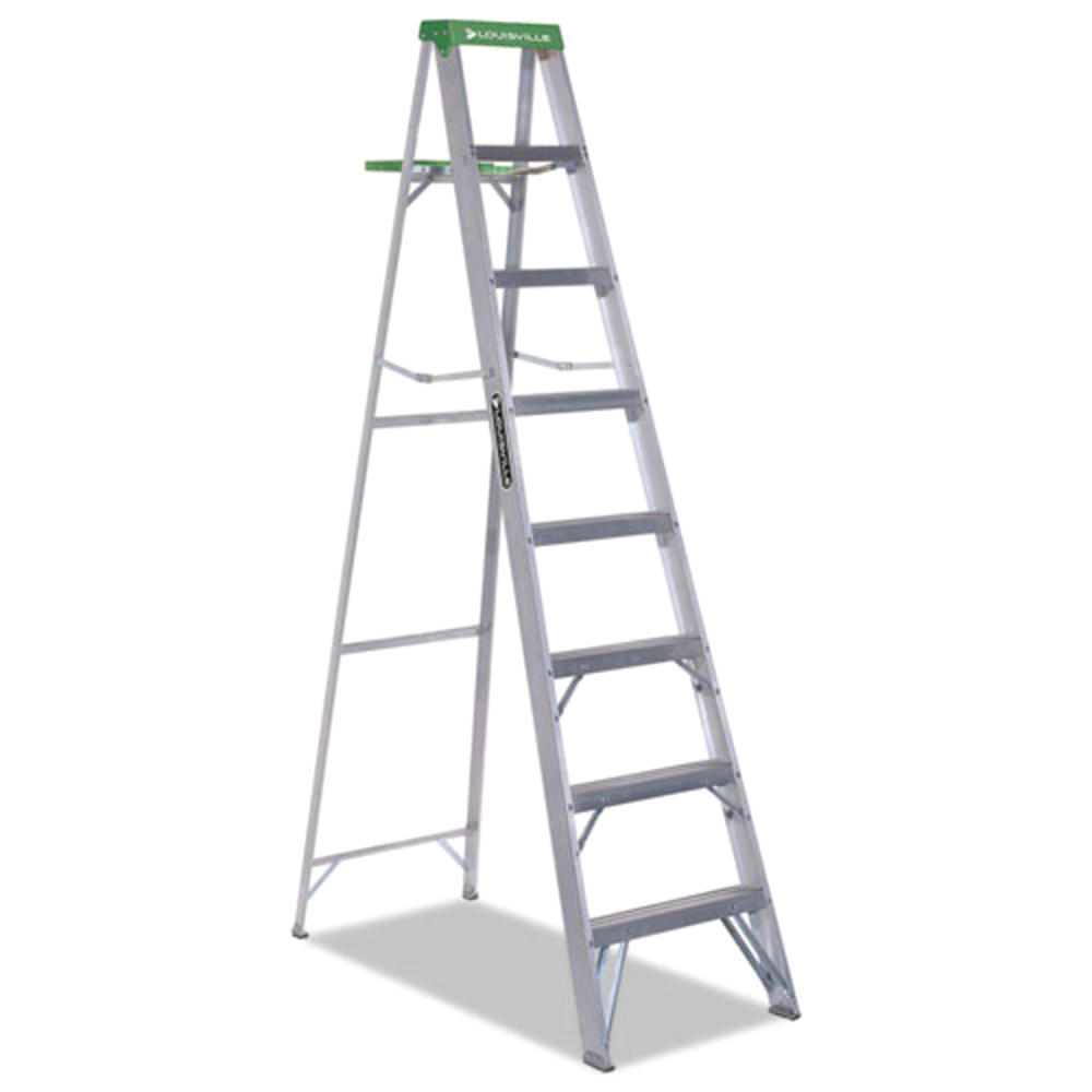 Louisville 8’ Folding Aluminum Step Ladder - Green