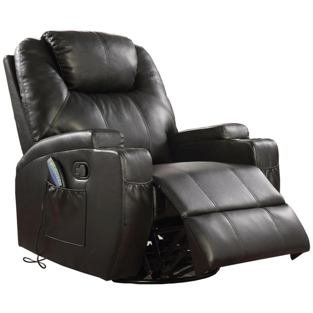 Acme Furniture Waterlily Leather Recliner - Black