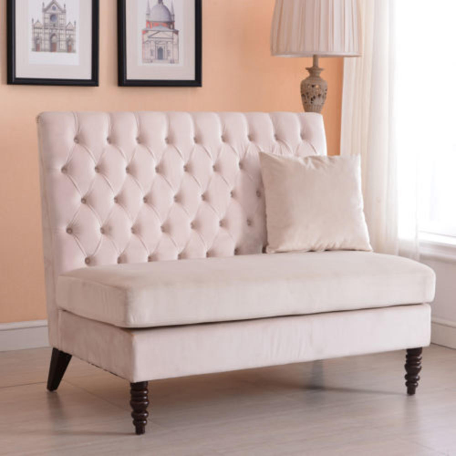 White Sofas Loveseats Fabric Sears