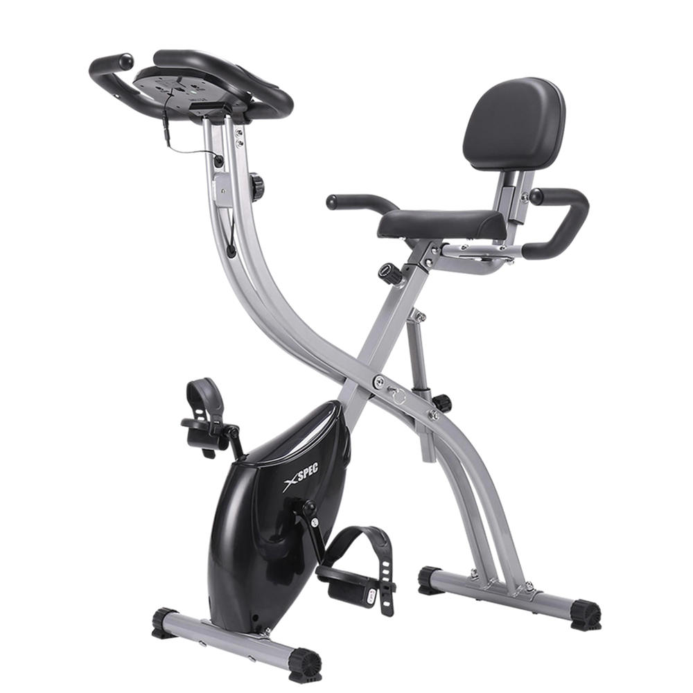 Xspec Recumbent Exercise Bike with Heart Rate Sensor