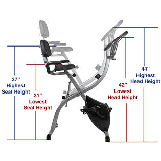 Xspec upgraded dual best sale recumbent foldable exercise bike