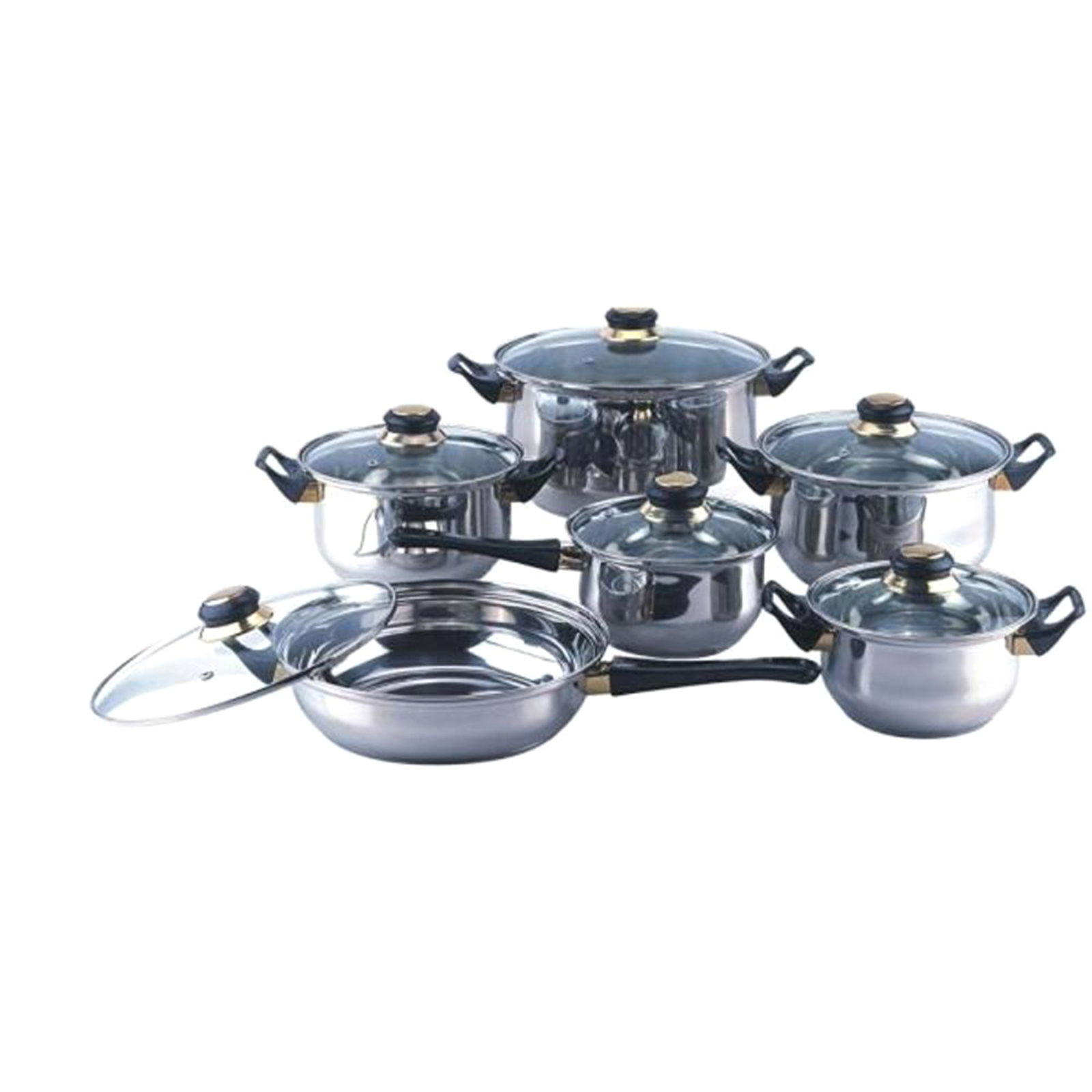 Cookware 12pc. Gourmet Chef Stainless Steel  Set