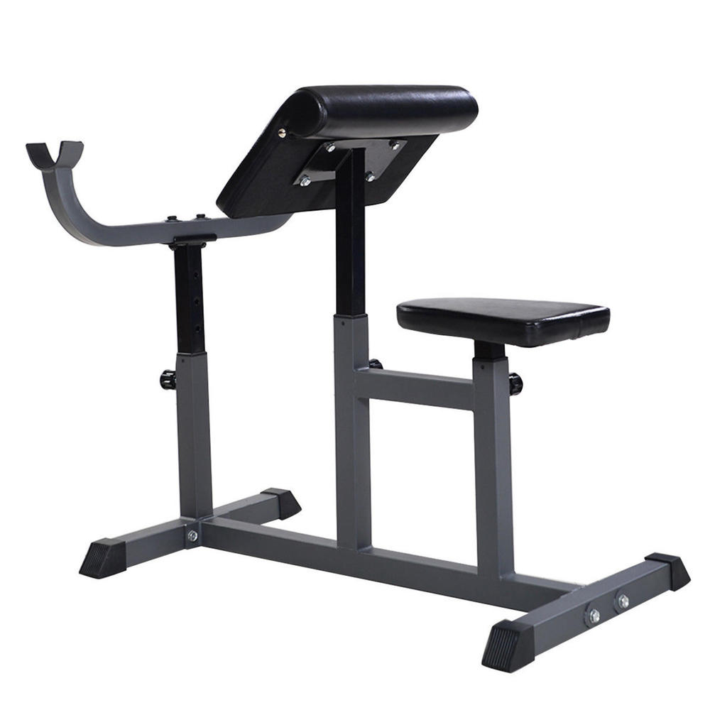 Costway Adjustable Commercial Preacher Arm Curl Weight Bench Seat