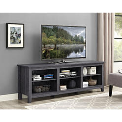 Walker Edison 70" Wood Media TV Stand Storage Console - Charcoal