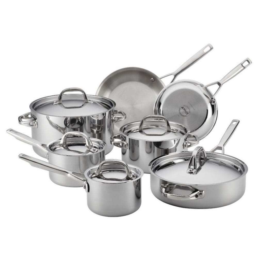 Anolon  Tri-Ply Clad Stainless Steel 12-Piece Cookware Set