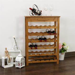 Kinbor 36 Bottle Nature Bamboo Wine Rack Sears Marketplace