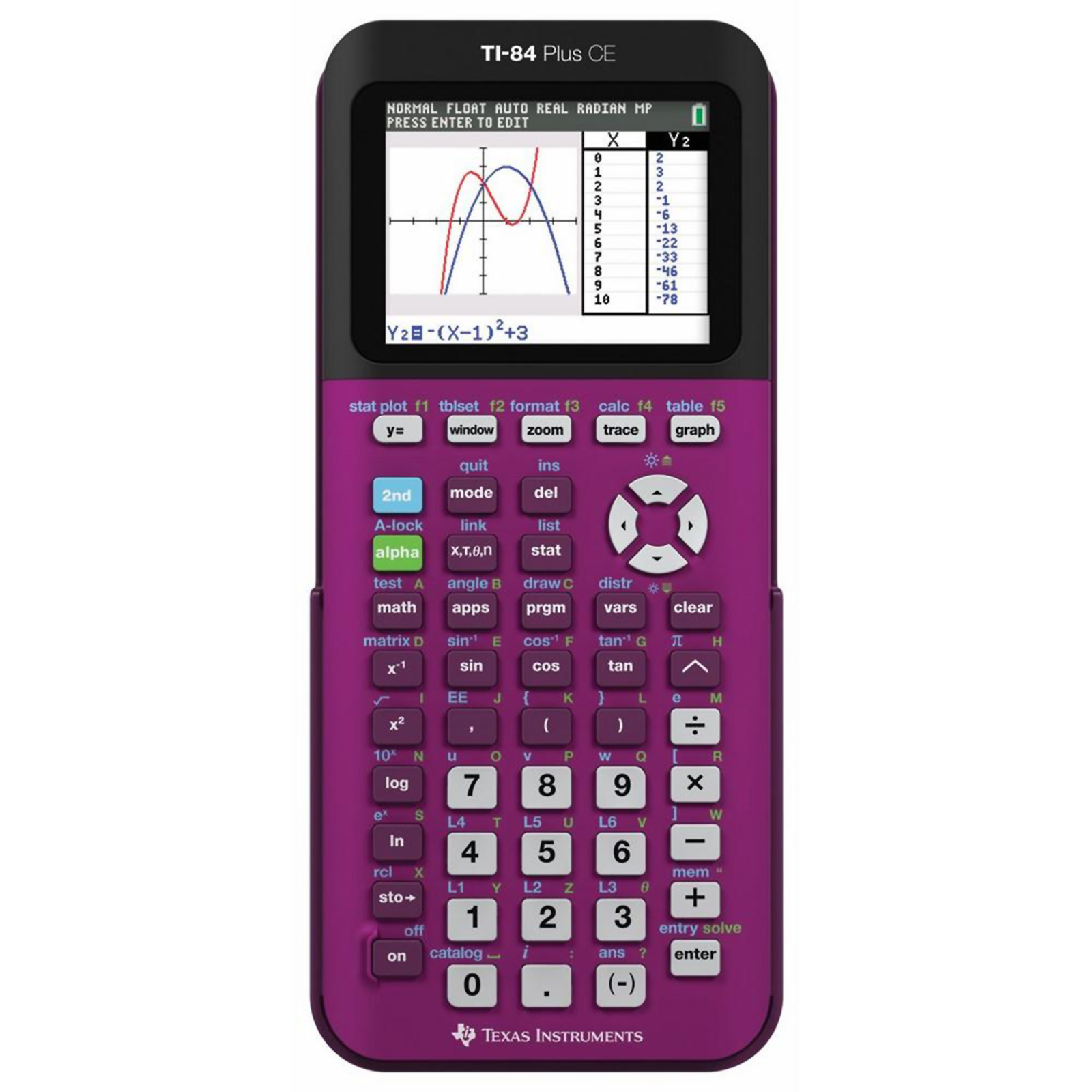 Texas Instruments TI-84  Plus CE Graphing Calculator - Plum