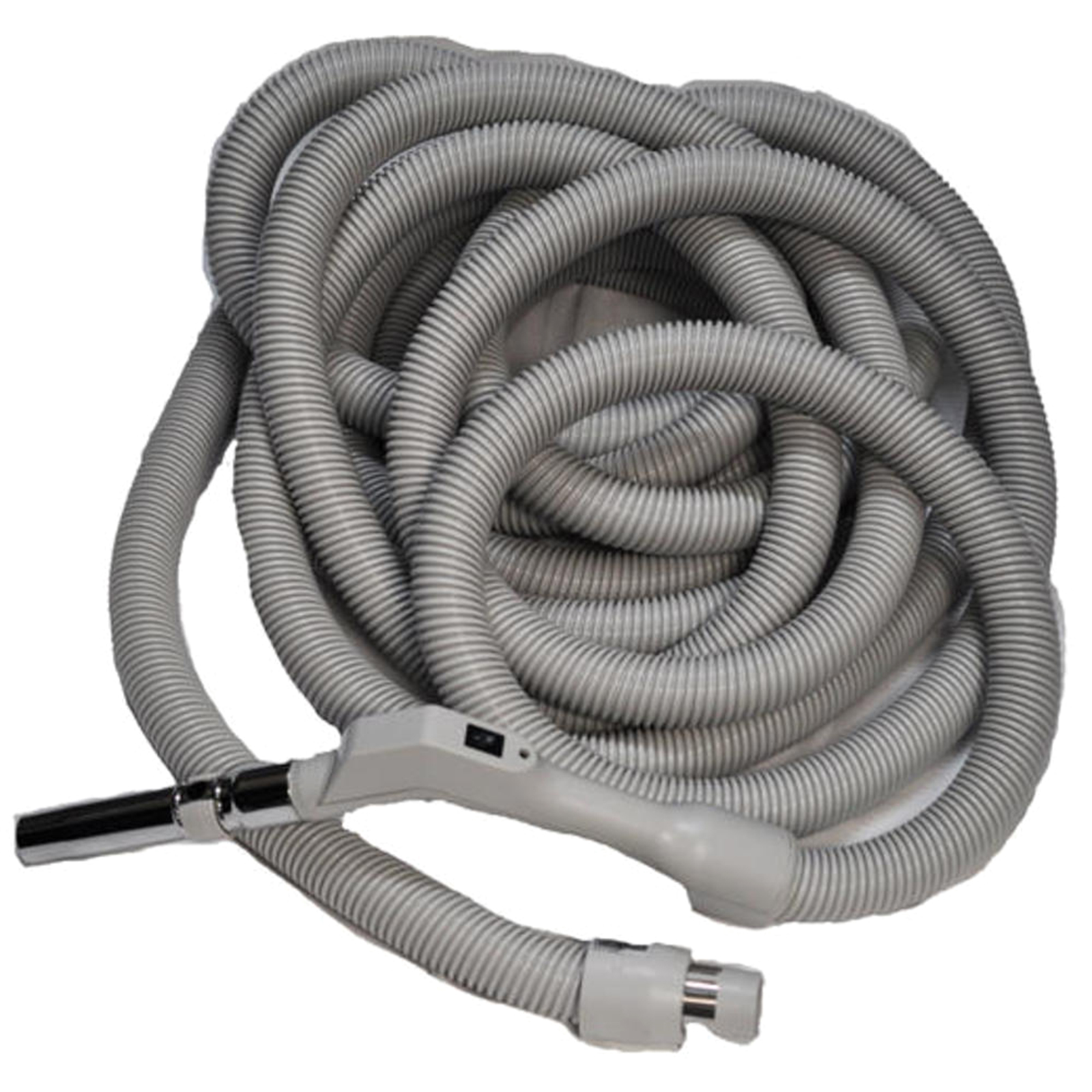Central Vac BI-4365 40' Hose Assy Low Voltage Crushproof Hose with Switch - Grey