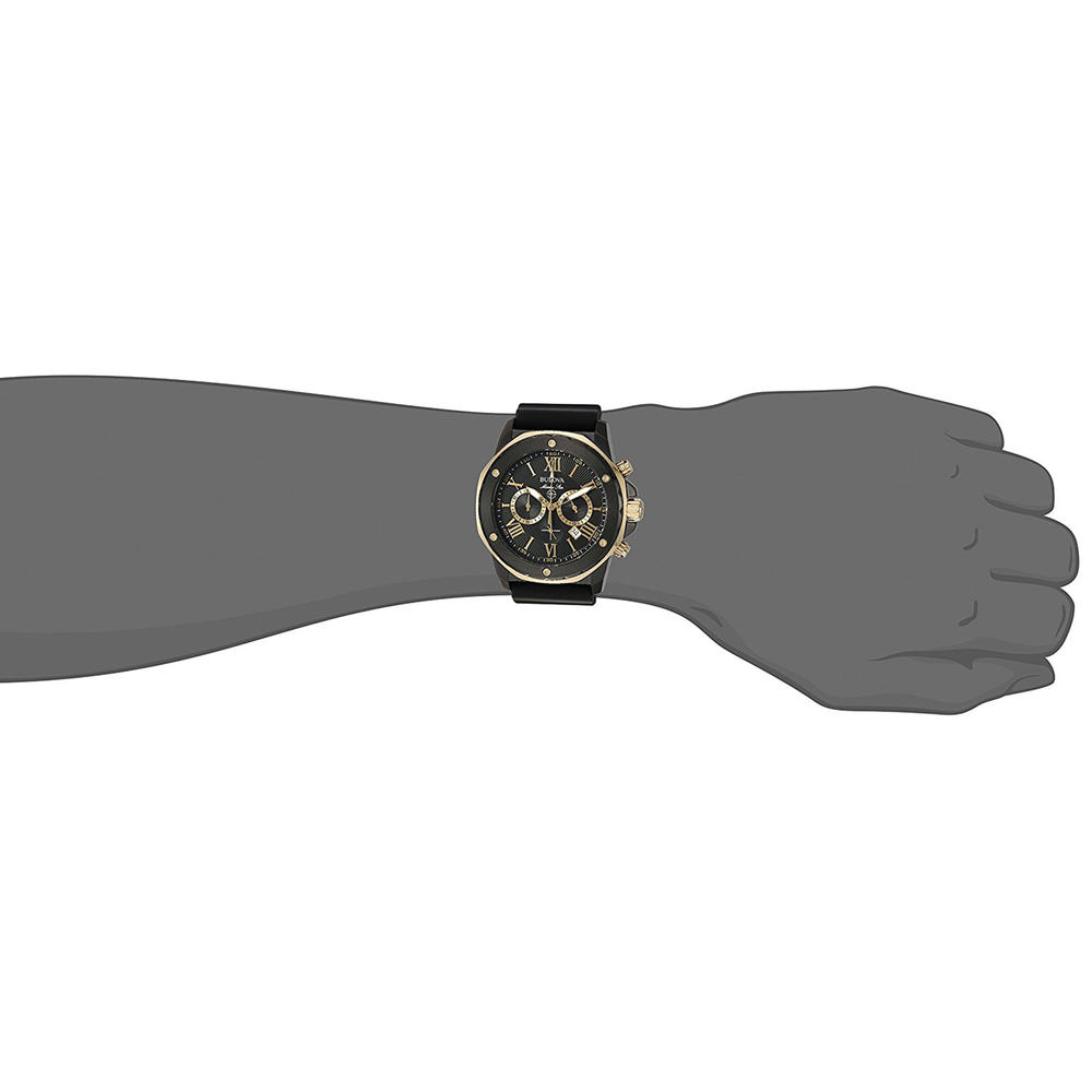 Bulova Men's Marine Star IP Stainless Steel Quartz Watch - Black