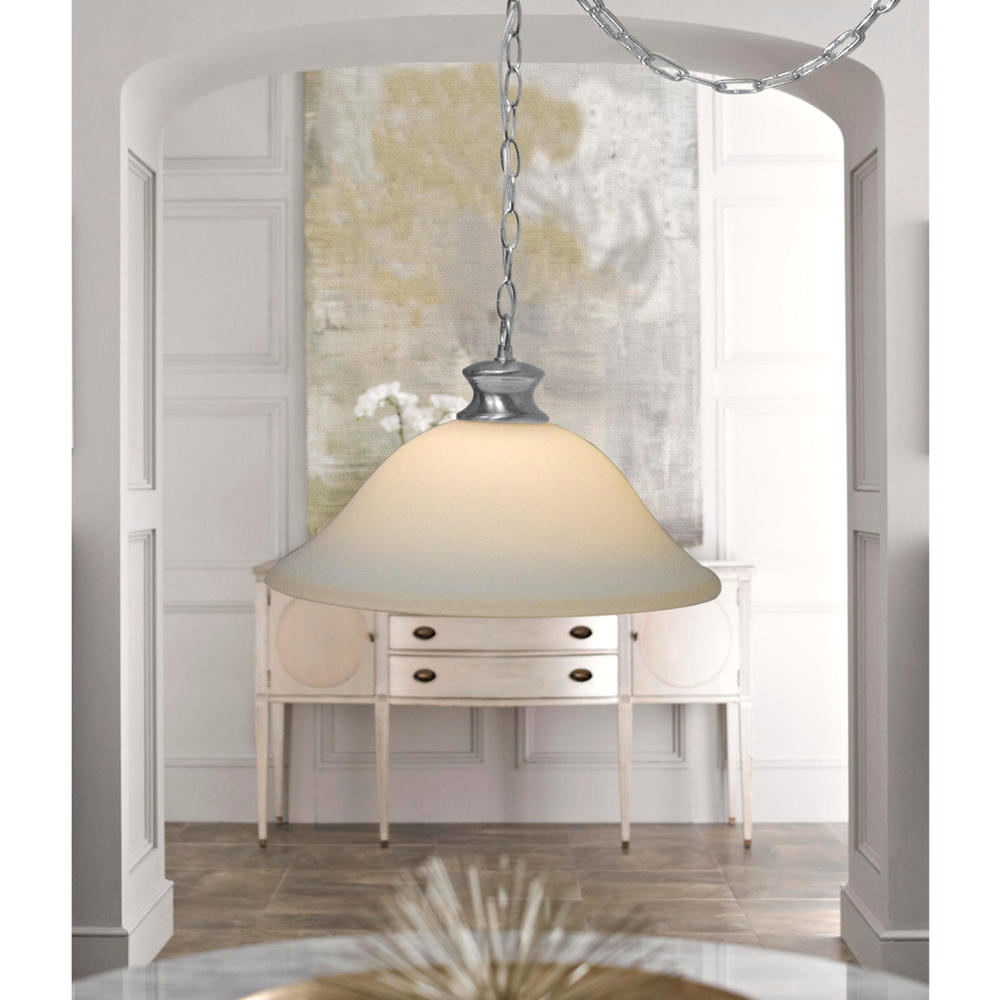 Dolan Designs Glass Shade Lamp - Brushed Nickel