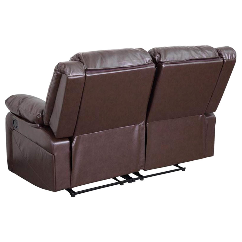 Flash Furniture Harmony Leather Loveseat with Two BuiltIn Recliners