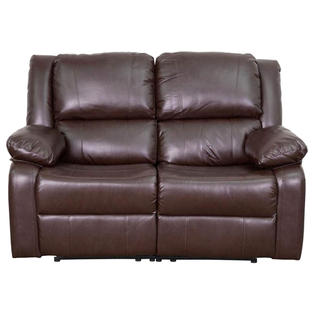 Flash Furniture Leather Loveseat W, Brown Leather Loveseat Recliner