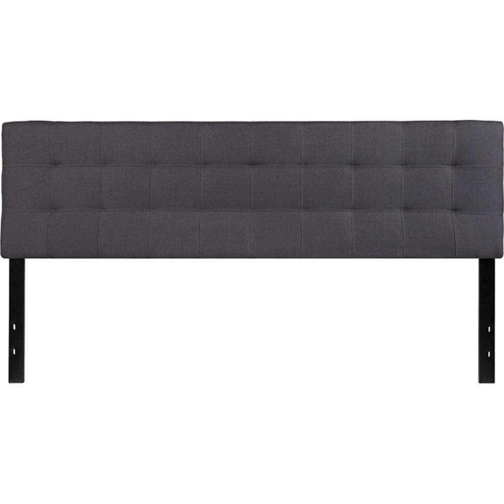 Flash Furniture Bedford Tufted Upholstered King Size Headboard - Dark Gray