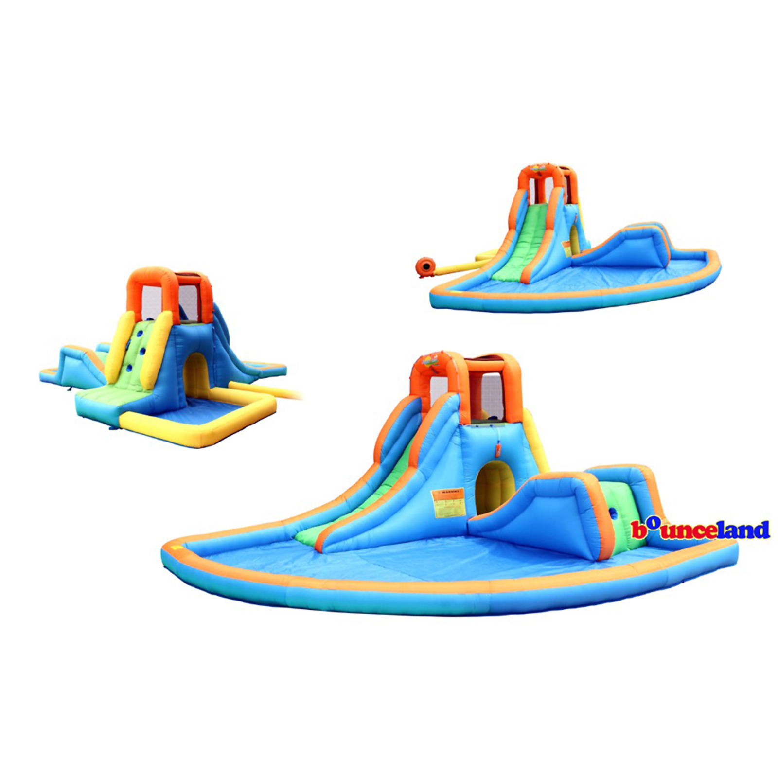 bounceland cascade inflatable water slides with large pool
