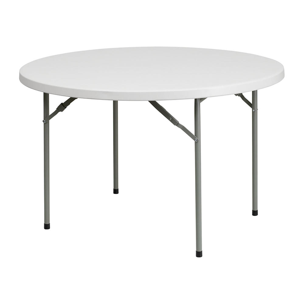 Flash Furniture 48" Round Granite White Folding Table