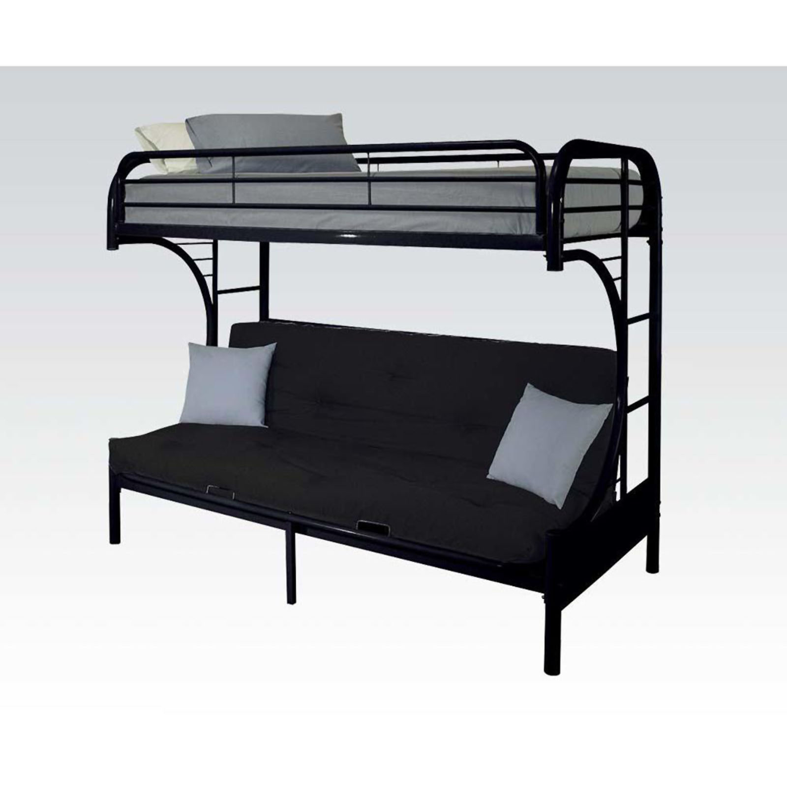 Acme Furniture Eclipse Twin Over Full, Metal Twin Over Full Futon Bunk Bed