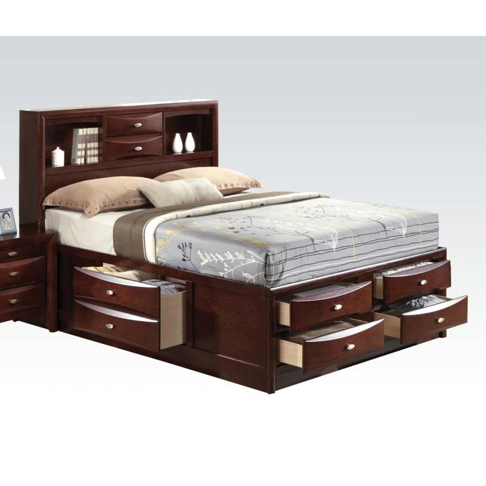 Acme United Ireland Full Storage Bed with Drawers Espresso