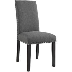America Luxury Modway Parcel Upholstered Fabric Parsons Dining Side Chair in Gray
