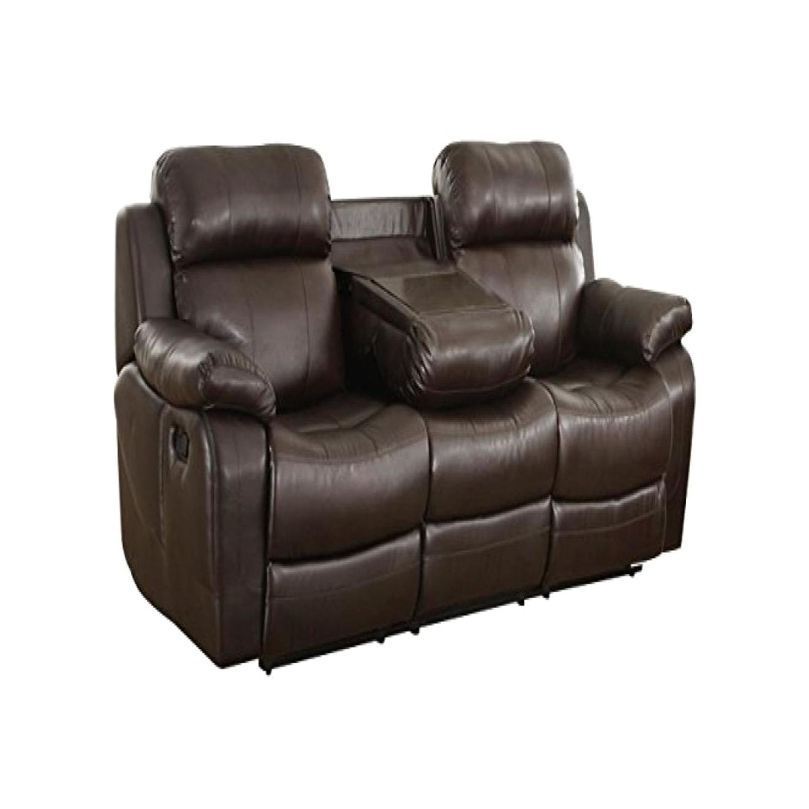 Homelegance Marille Double Reclining Sofa with Drop Down Cup Holders