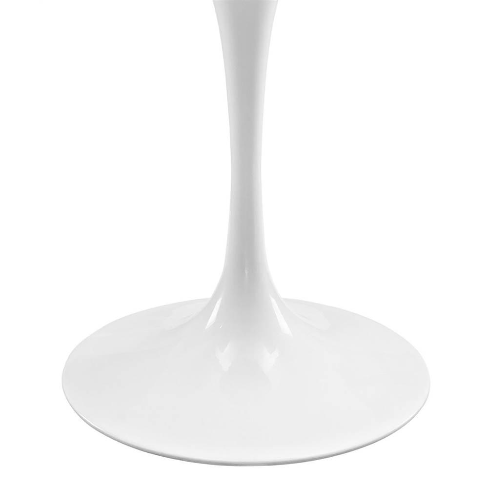 Modway Lippa 48" Oval Faux Marble Top Dining Table - White