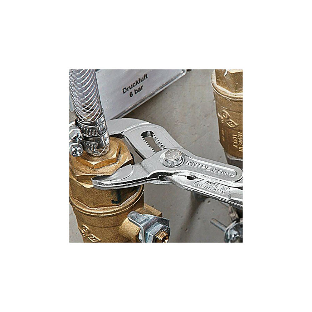 Knipex 8703300 Cobra Hightech Water Pump Pliers - Chrome w/ Textured Grip