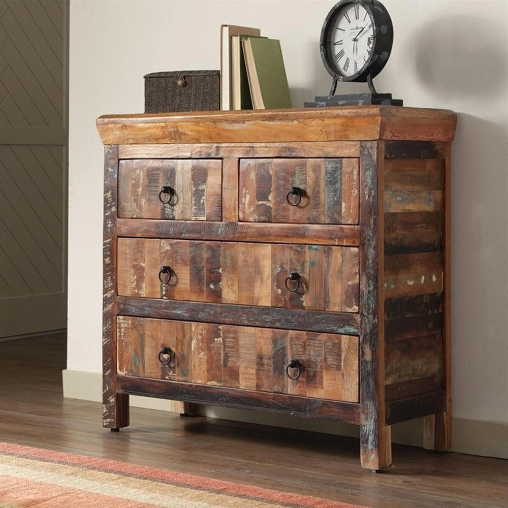 Coaster 4 Drawer Accent Cabinet - Reclaimed Wood