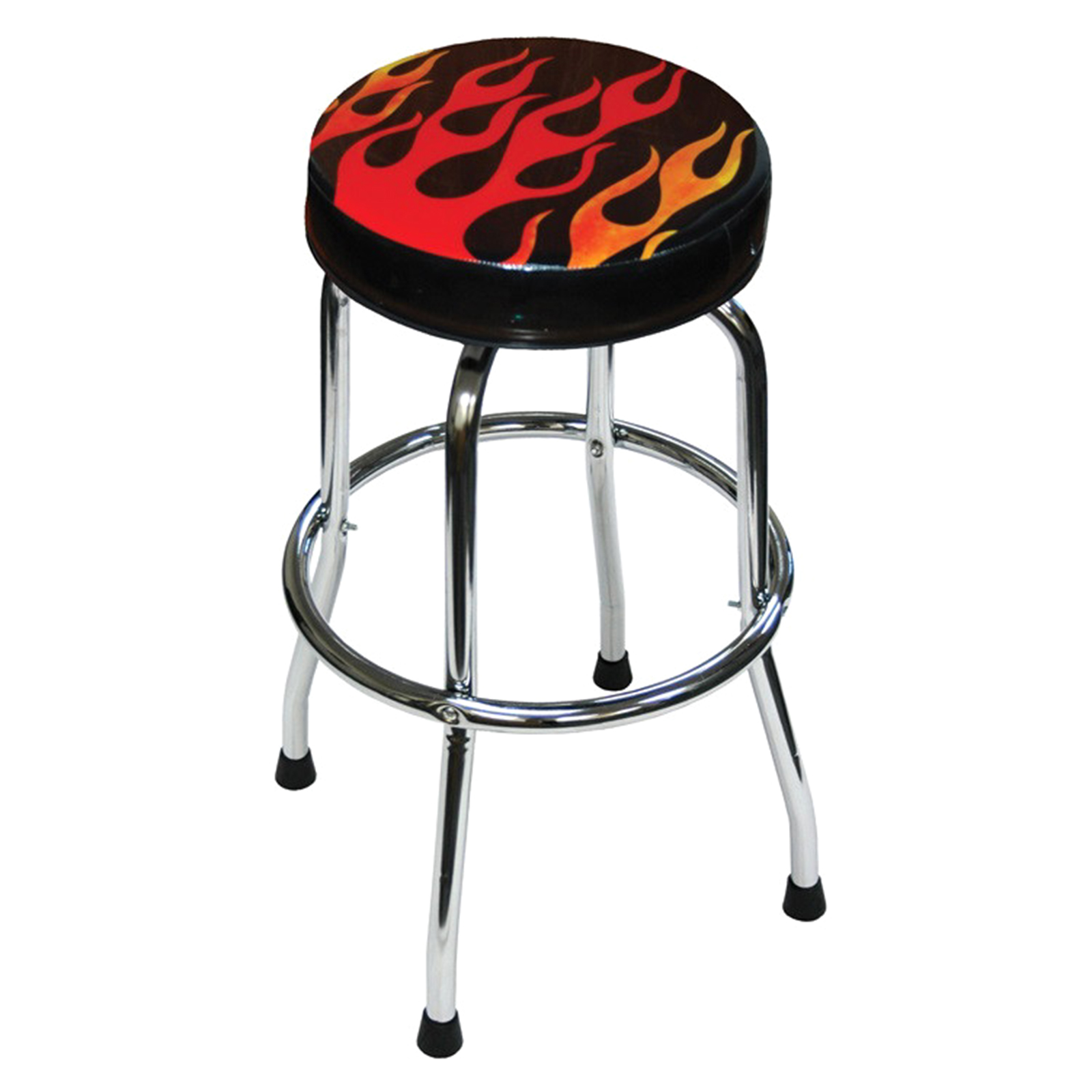 ATD 81056 Shop Stool with Flame Design