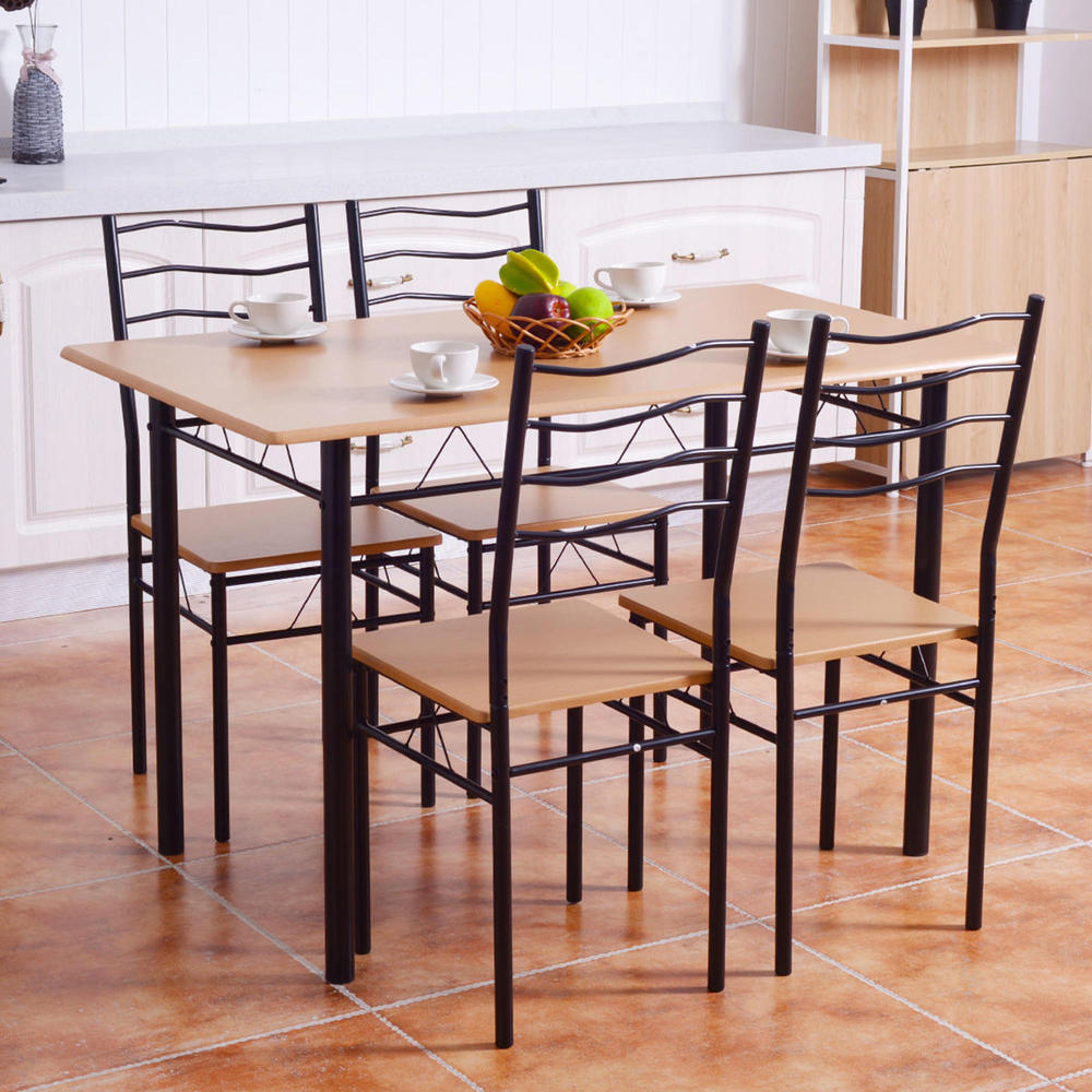 Goplus 5pc. Dining Table Set with Chairs