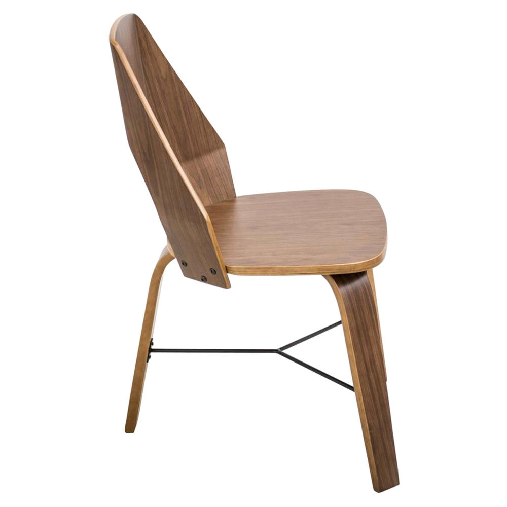 Lumisource Set of 2 Trilogy Wood Club Chairs - Walnut