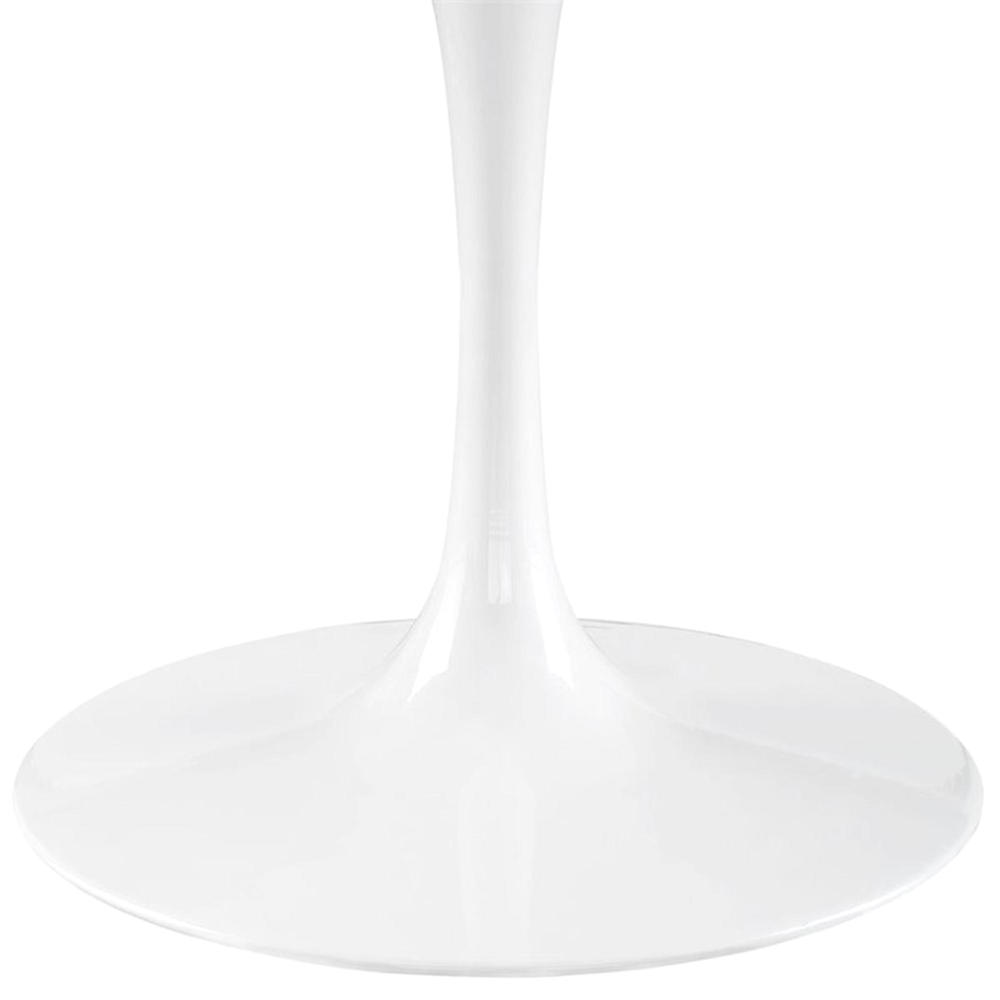 Modway Lippa 54" Round Metal Dining Table - White