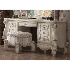 Acme Furniture Acme United Acme Versailles Vanity Desk - - Bone White