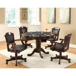 Coaster Turk 5-piece Game Table Set Tobacco and Black
