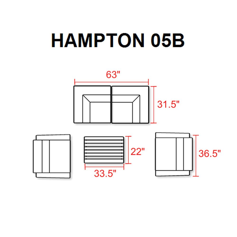 TK Classics Hampton Wicker Patio Furniture Set Sears Marketplace
