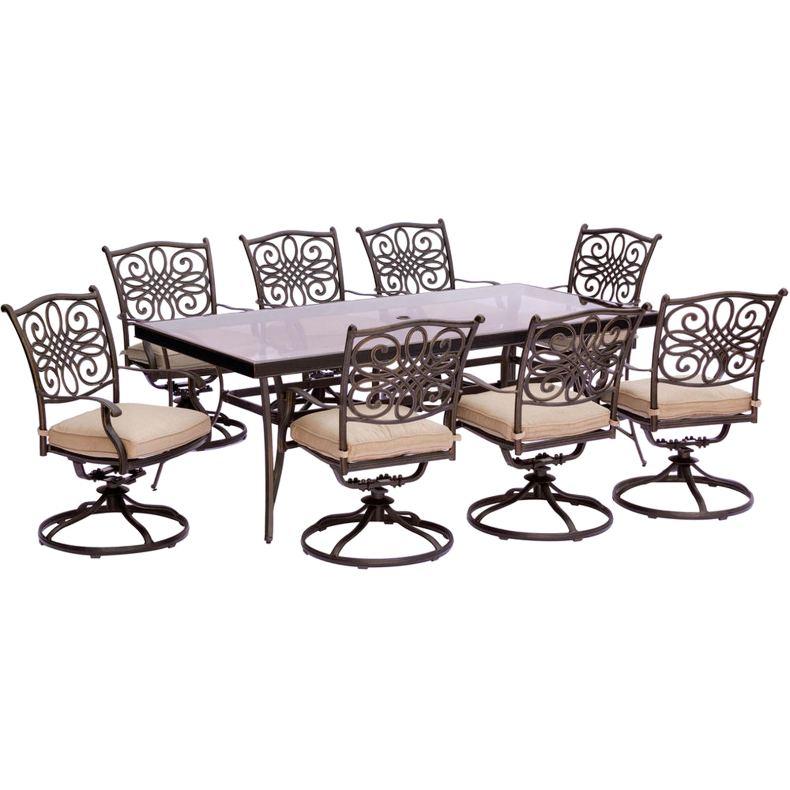 Hanover Traditions 9pc. Dining Table Set - Bronze