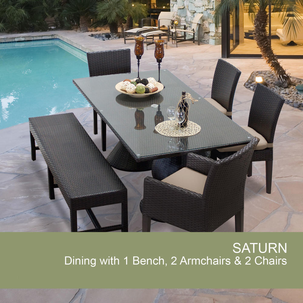 TK Classics Saturn 7pc. Outdoor Patio Dining Table Set