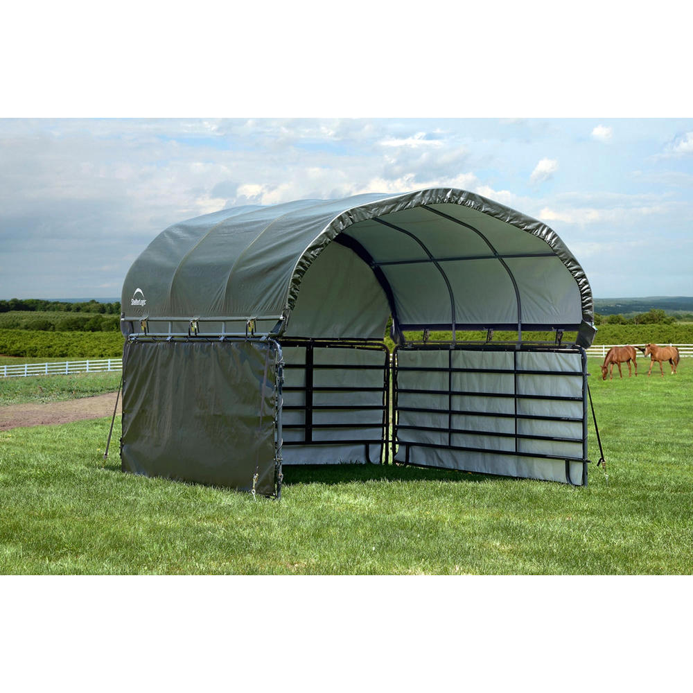 ShelterLogic 51482 12' x 12' Outdoor Garden Enclosure Kit for Corral Shelter - Green