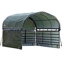 ShelterLogic 12 x 12 Equine, Livestock, and Agricultural Corral Shelter Shade and Enclosure Kit (Corral Panels and Corral Shelte