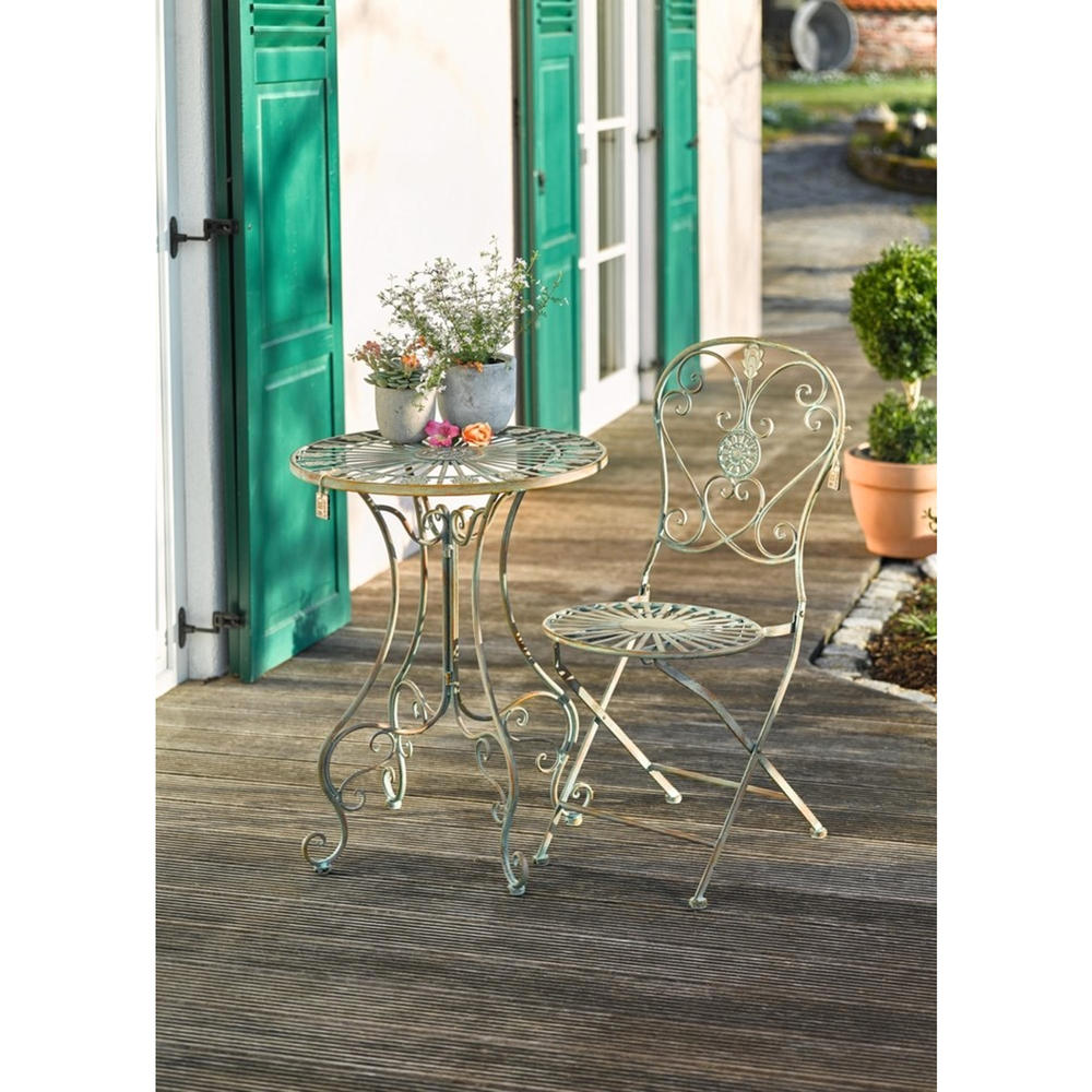 Pier Surplus Metal Bistro Table with Curved Legs