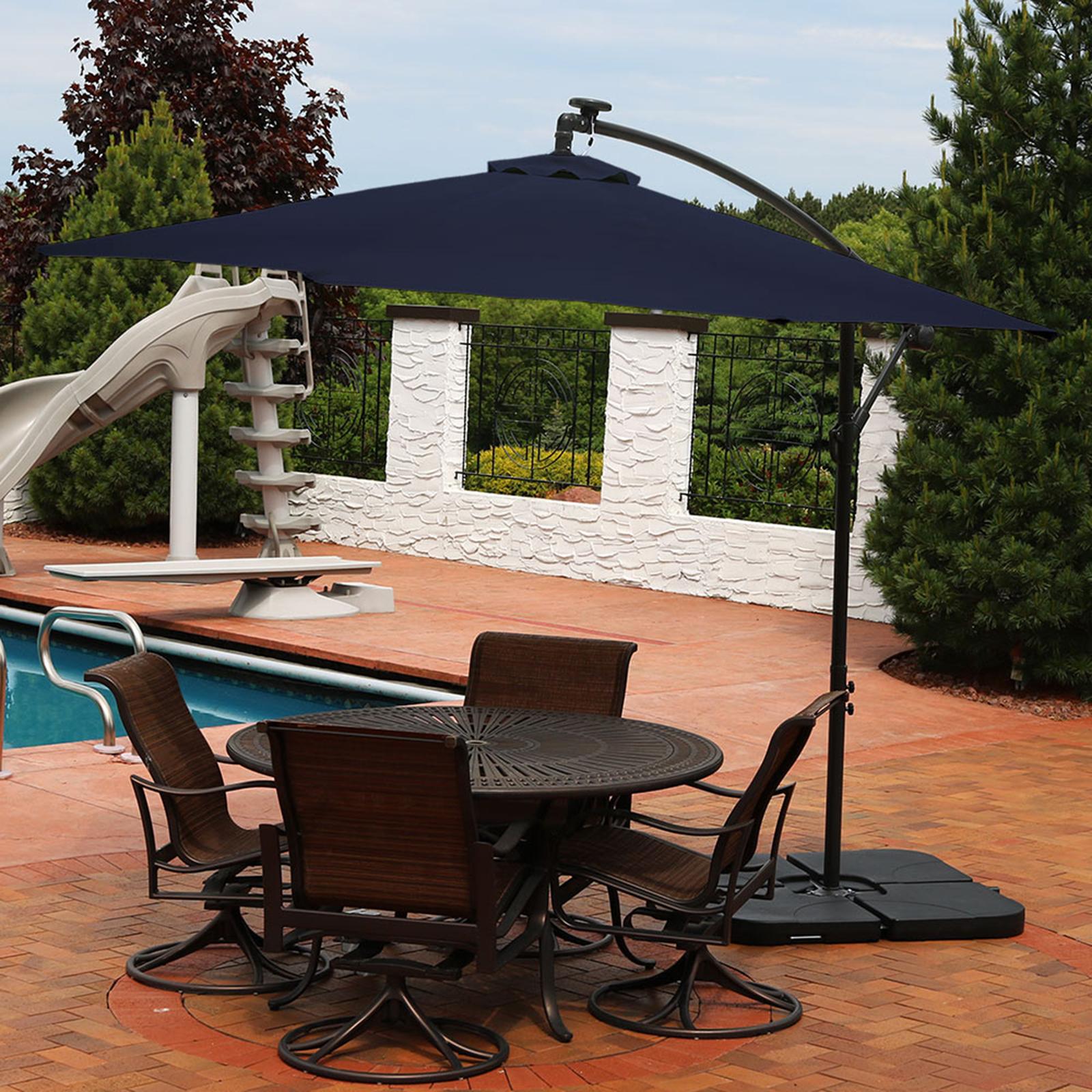 Cantilever Umbrella With Solar Lights From Sears Com