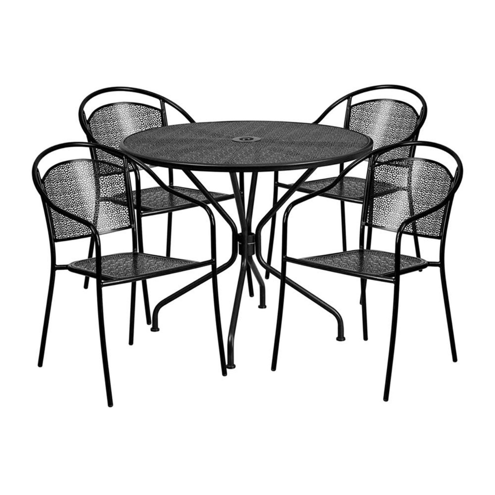 Flash Furniture 5pc. Patio Dining Set - Black